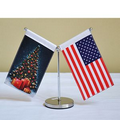 Small Table Flag with two Double sided flags
